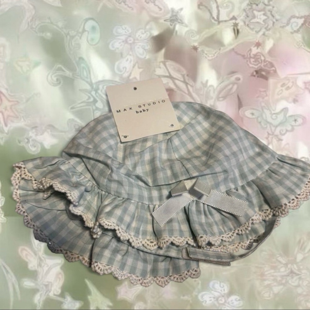 Max Studio Light Blue Baby Hat